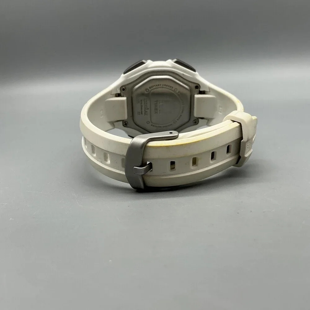 Timex Ironman 30 Lap Womens Watch 32mm Digital White Resin Indiglo New Battery